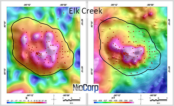 Mapa geofísico de Elk Creek